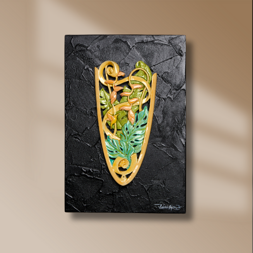 "Hummingbird Heliconia" - Limited Edition Miniature Surfboard
