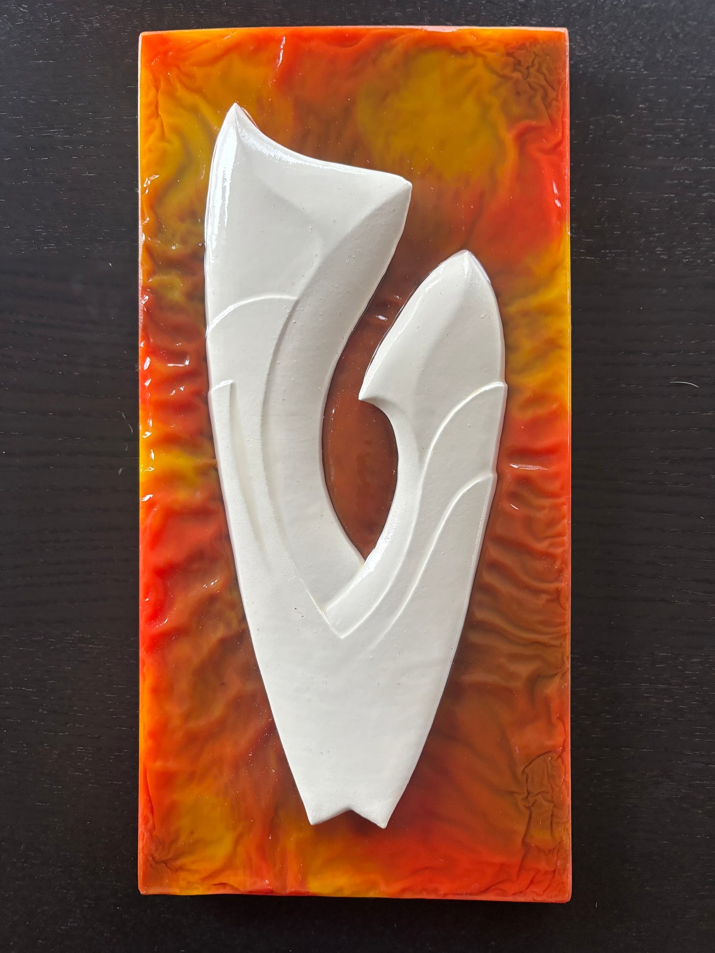 "Mauka" `1:50 - Limited Edition Hawaiian art piece by Ruben Aria Jr. Carvings, Surf boards, Hawaii Art, spirit, inspiration, waves, mountains, relics, resin art, museum pieces.