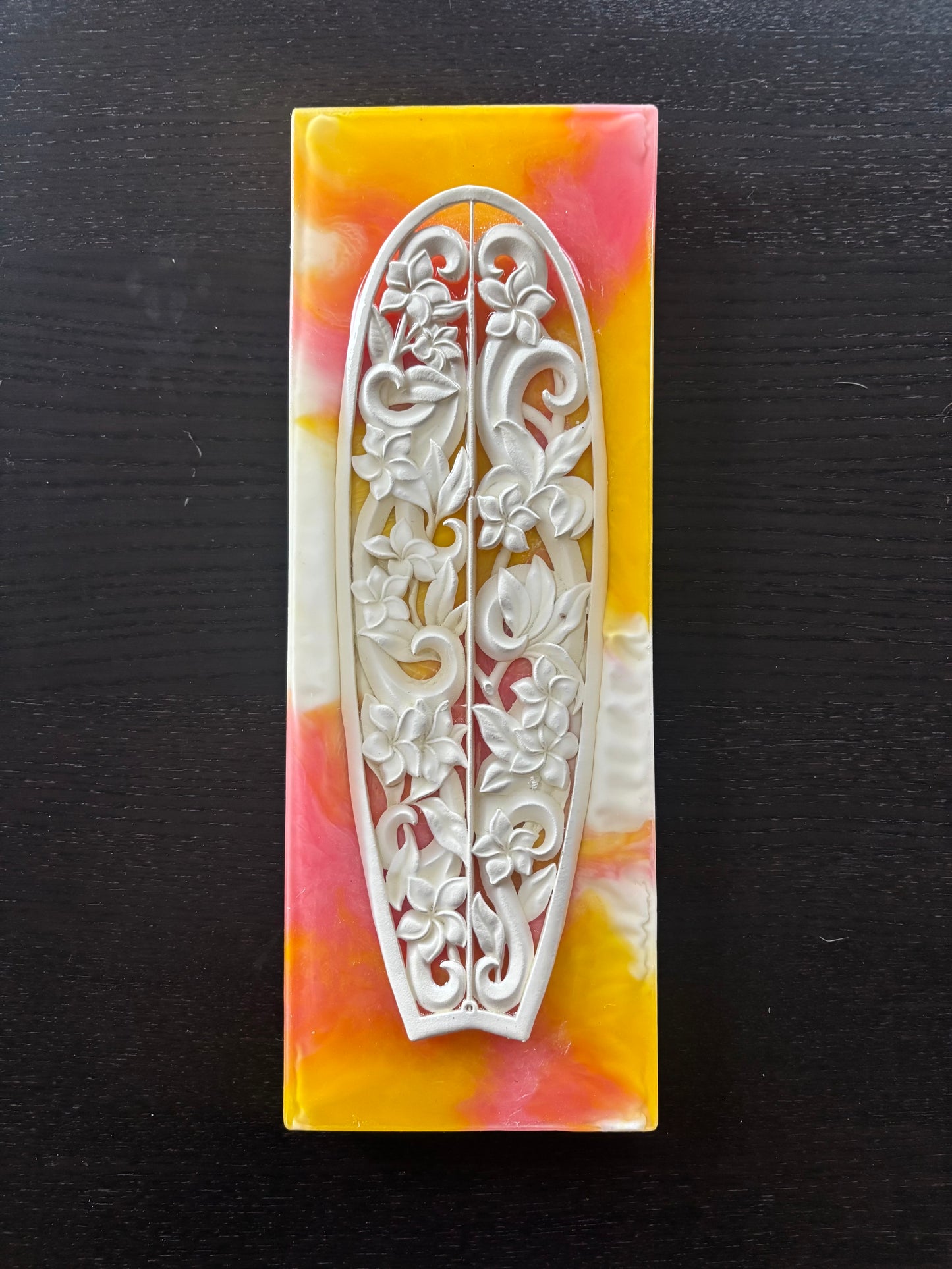 "Plumeria Breeze" 2:50 - Limited Edition Museum Collection Miniature Surfboards