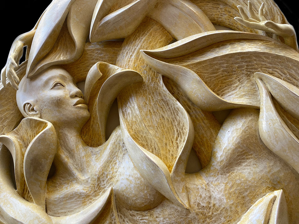 "Aura" - Original Artwork by Ruben Aira Jr. Hawaiian wall art Carving. Made on Oahu, in Hawaii. (2020) 
# Hawaii # Art # Hawaiian # Hawaii Art # Expeditions # Oahu # Hawaii Travel # Hawaii Attractions